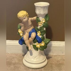 Vintage Cherub Candleholders Set of 2